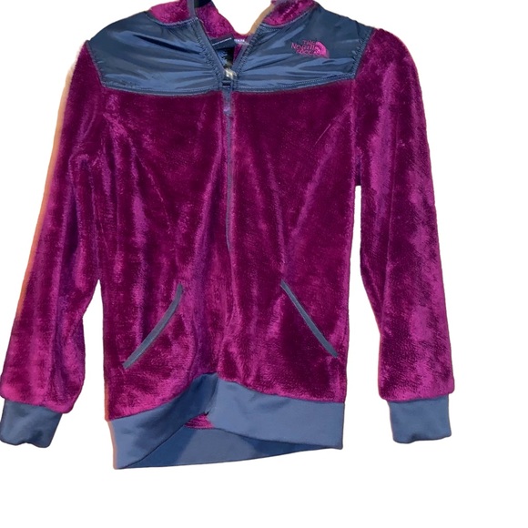 Girls north face Oso fleece hoody jacket youth L 14/16 Large